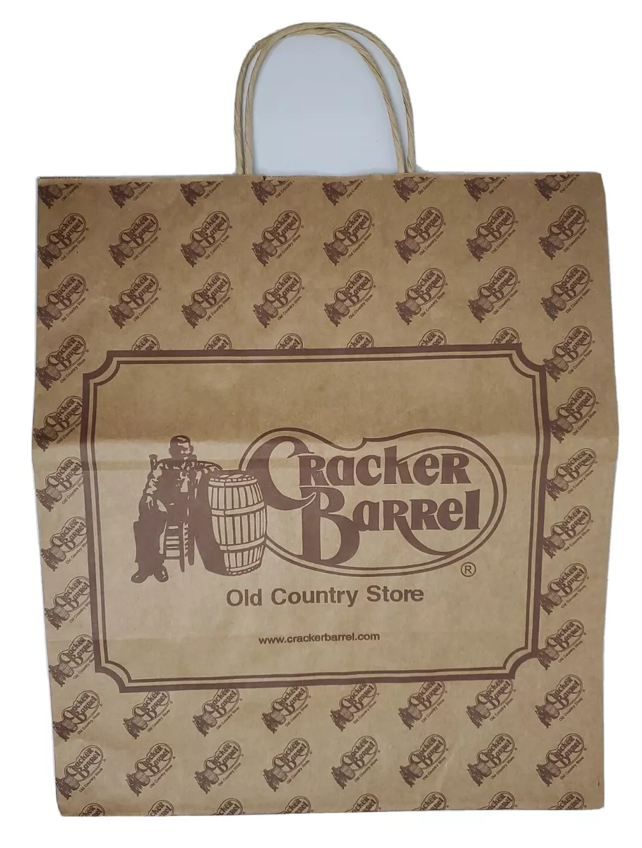 Cracker Barrel Old Country Store Brown Paper Tote Shopping Bag 16x14x9.5