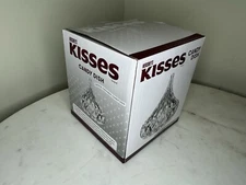 Hershey’s Kisses Crystal Clear Covered Candy Dish Godinger 5" Iridescent Glass