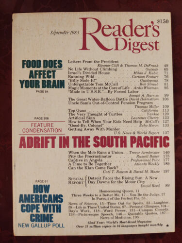 Readers Digest September 1983 Peter Michelmore David Reed Detroit Ardis Whitman 