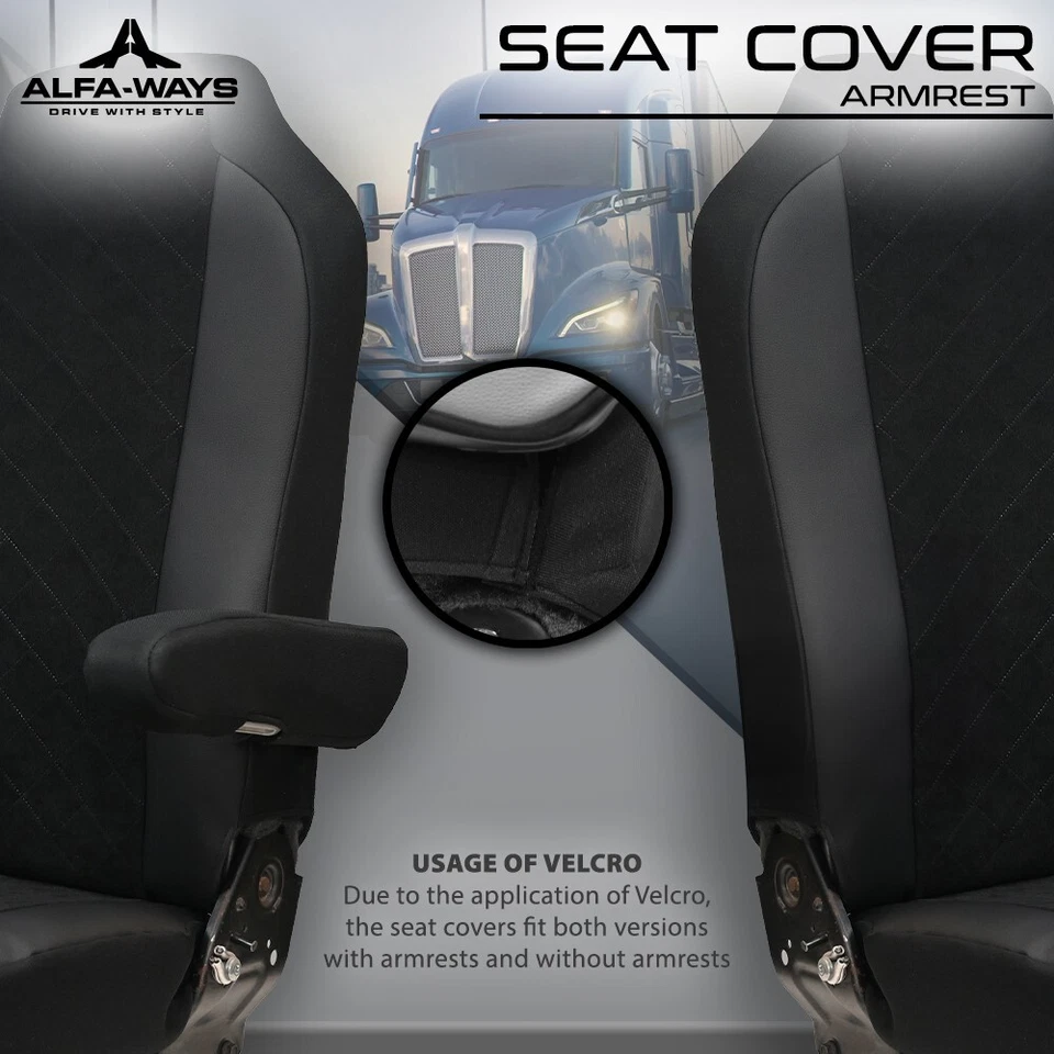 Seat cover fits: KENWORTH T-680, T-880, W-990 - Imagem 3 de 4