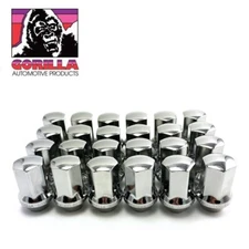 24 Gorilla Large Seat OEM Factory Stock Style Chrome Wheel Lug Nuts 14x1.5 14mm