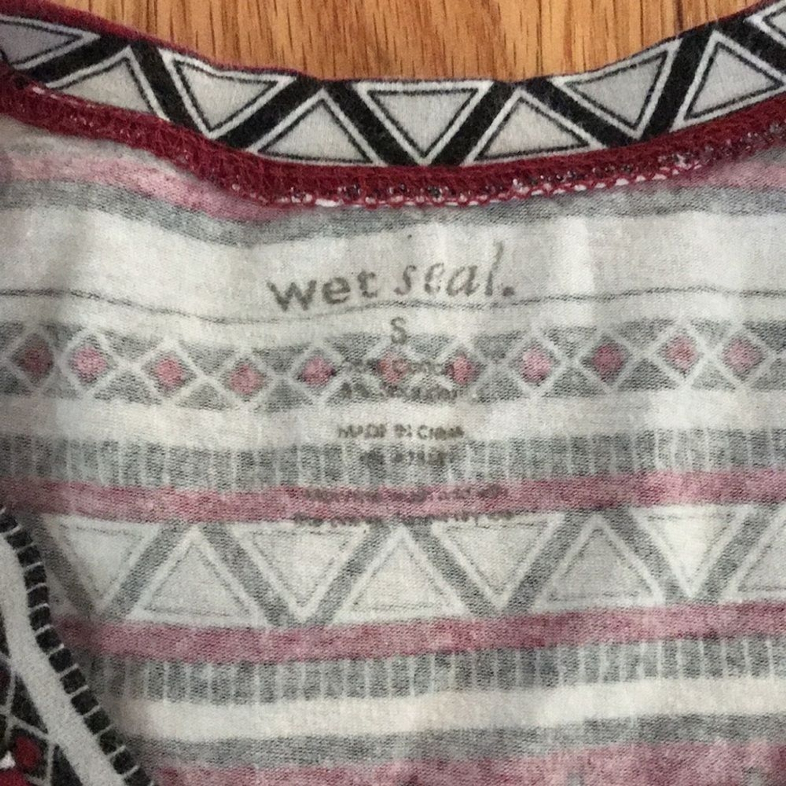 Wet Seal Multi-Colored Patterned Top - image 3