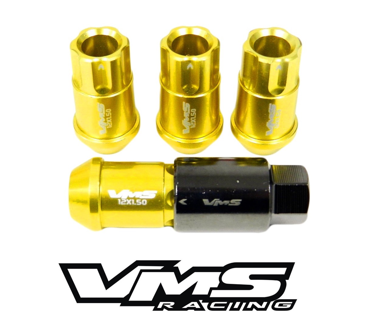 GOLD 20PC LOCKING LUG NUTS WITH KEY FOR 07-14 SUBARU IMPREZA WRX