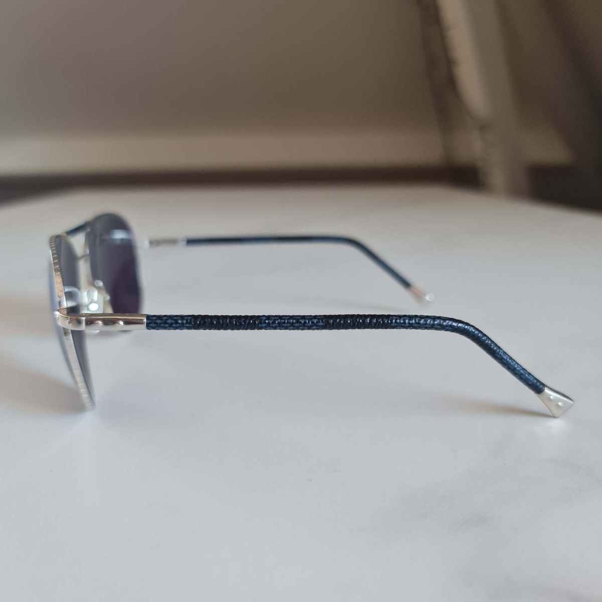 Louis Vuitton Conspiracion Pilot Sunglasses Gray Louis Vuitton Blue Lense Conspiration Pilote Sunglasses | eBay main image 4