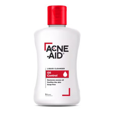 Acne Aid Facial Cleansing Foam Red Liquid Cleanser Reduces Acne Oily Face 50 ml.