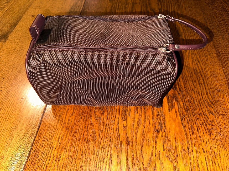 Vintage Bath & Body Works NEW NWT Brown Cosmetic Travel Bag Zippered 9x5x6 NOS - Image 2 of 4