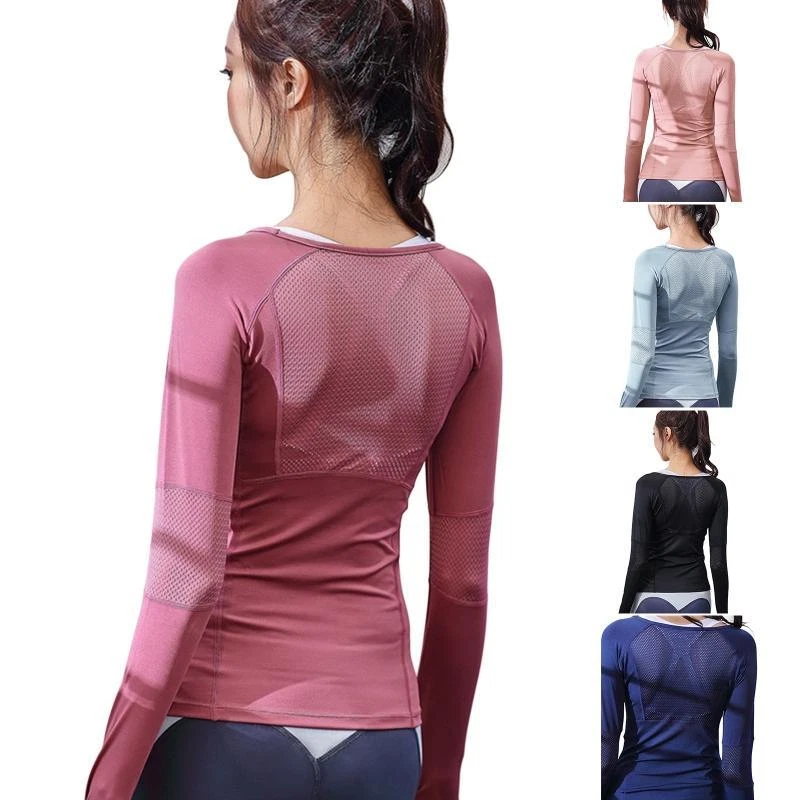 High Quality Women Thumb Hole Long Sleeve Sport Clothing Yoga