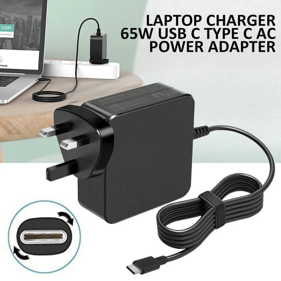 20pcs 65W TYPE-C USBC Laptop Power Adapter Charger Lenovo Acer Wholesale Job Lot - Image 2 of 4