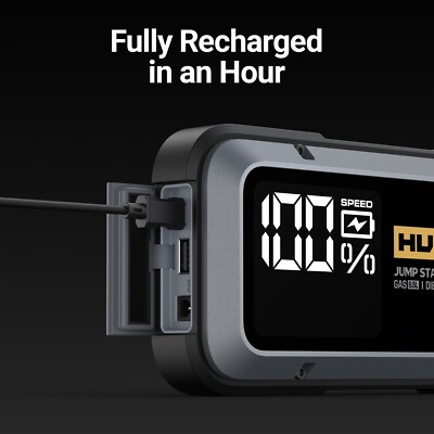 Hulkman Alpha 85 Avviatore Auto Portatile - 2000A Per Benzina E Diesel, Powerbank 20000mAh, Display LED - Foto 3