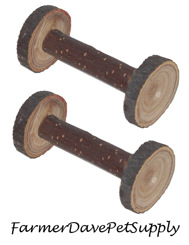 FARMERDAVEPETSUPPLY DUAL - TWO WHEELER APPLE CHEW TOY Rabbit, Guinea Pig,Chinchilla