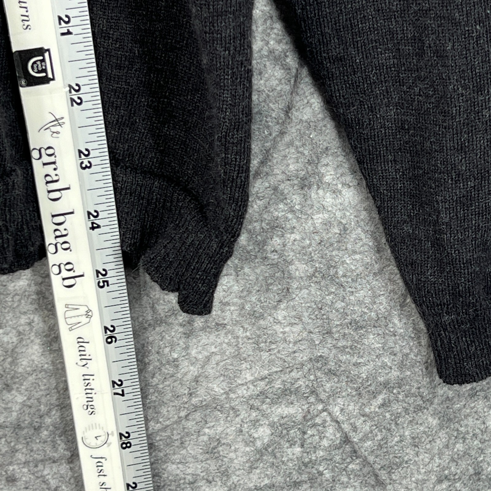 Pendleton Sweater Womens Medium Dark Gray Ribbed … - image 11