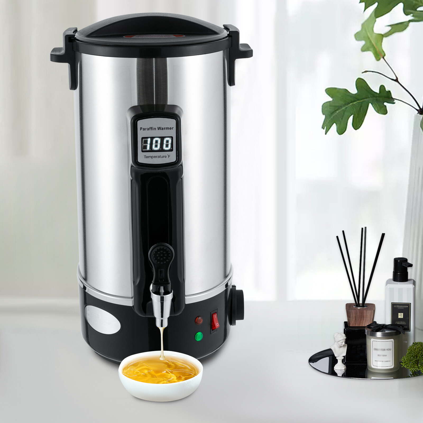 10.8L Large Capacity Wax Warmer Machine for Candle Making w/Heating Spout New