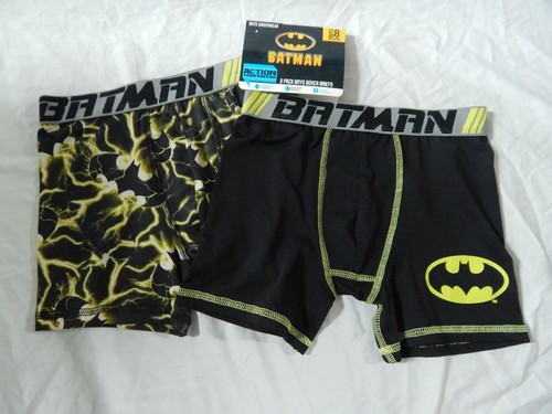 Boys Batman Underwear Size 8 Boxer Briefs 2 pair Pack Compression New DC Comics - Picture 9 of 12