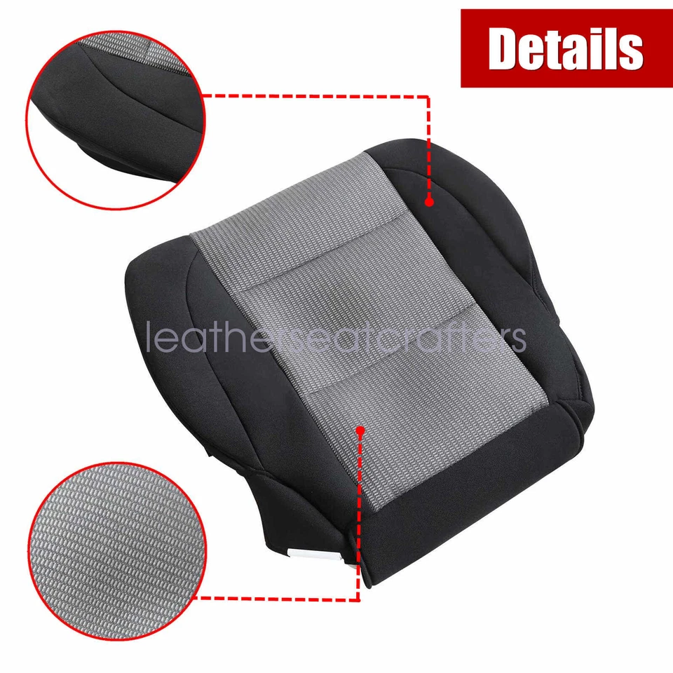 For 2004-2007 Nissan Titan Driver Bottom Replacement Cloth Seat COVER Gray/Black - Изображение 4 из 4