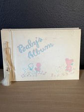 Vintage Family Photo Album 1950s Baby Book Kids Dad Mom Dog