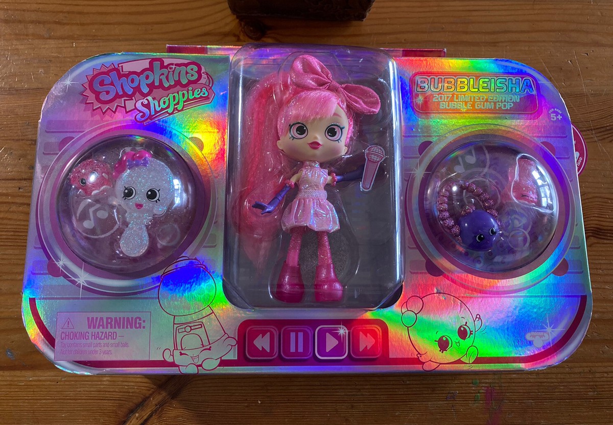 SHOPKINS SDCC 2017 BUBBLEISHA Limited Edition Bubble Gum Pop Doll