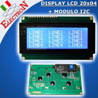 LCD DISPLAY MODUL 20X4 2004 HINTERGRUNDBELEUCHTUNG + SERIELL I2C / IIC FÜR ARDUINO