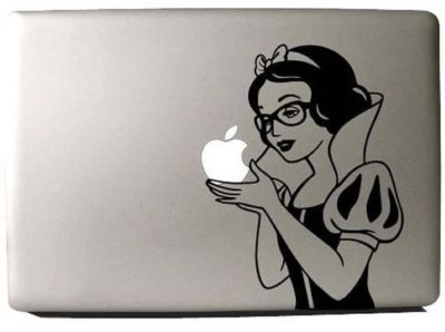 MacBook 13'' Schneewittchen Streberbrille Apple Aufkleber (nur vor 2016 MB Pro/Air)