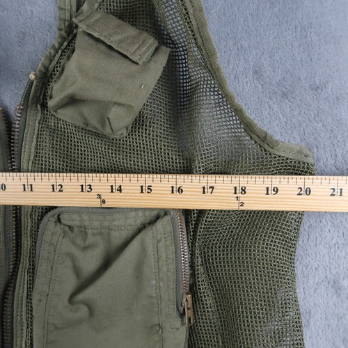 Vintage 80s Flight Survival Vest Size M / L Mesh Cargo Broken Zipper Military - Picture 12 of 14