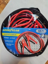 Goodyear 12 Ft Booster Jumper Cables 8 Gauge Heavy Duty W Carry Case