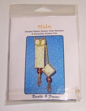 MIDAS Beaded RIBBON SCISSOR CASE NECKLACE PINCUSHION SCISSOR FOB KIT