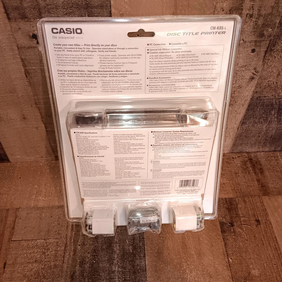 Casio CW-K85 CD/DVD Disk Title Printer Brand New Sealed Please Read CW-K85-L - Image 4 of 4