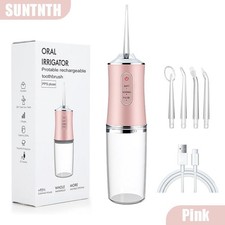 Cordless Rechargeable Water Dental Flosser Oral Irrigator with 3 Modes  4 Tips