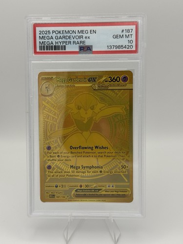 2025 Pokemon MEG EN Mega Hyper Rare #187 Mega Gardevoir ex PSA 10 GEM MINT