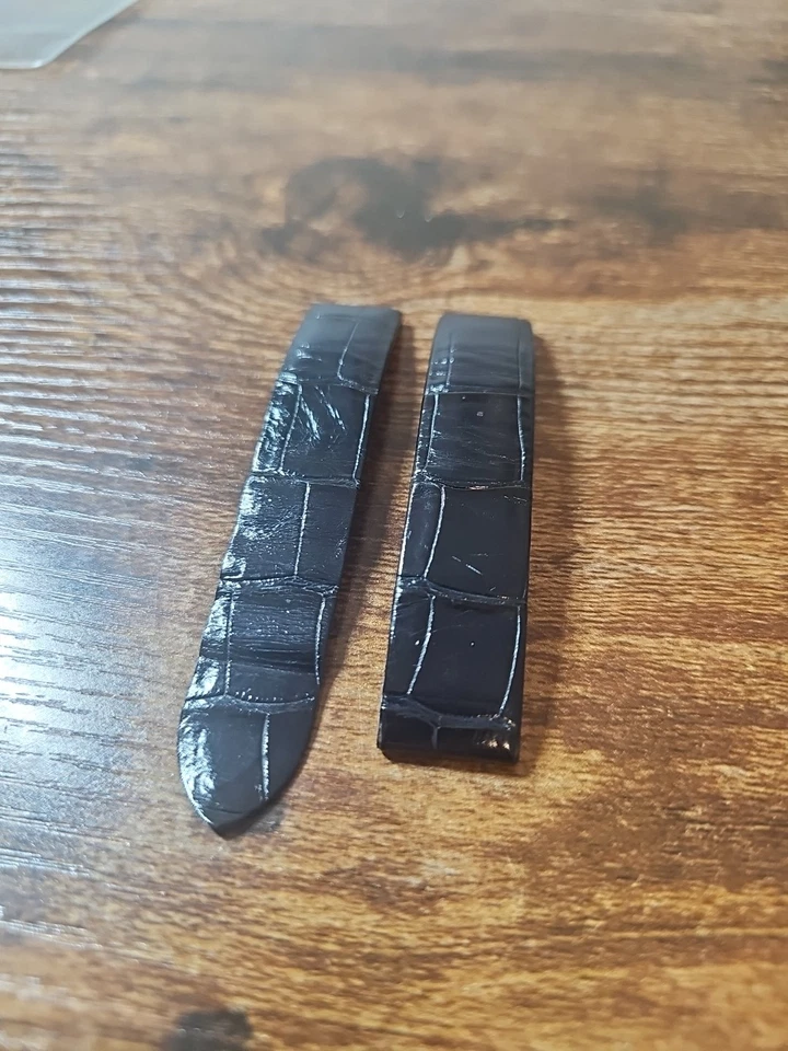 Оригинальный ремешок для часов Cartier 18/17,5 мм синяя аллигаторская кожа KD67FN81-S06 - Изображение 4 из 4