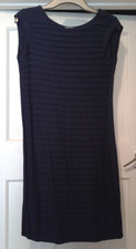 LAURA CLEMENT - LA REDOUTE black pin tucked sleeveless dress size 10/12