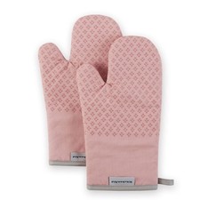 KitchenAid Asteroid Oven Mitt Set, 7"x12.5", Dried Rose, 2 Piece