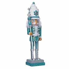 Kurt S. Adler Hollywood Nutcracker Collection, White and Turquiose, 17in