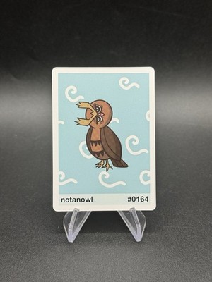 Notanowl - Noctowl #164 Pookiemoot Series 2 Custom Fan Art Pokemon