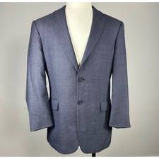 Jos. A. Bank Traveler Blazer Mens 42 Regular Blue Wool Tailored Fit Sport Coat