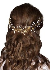 Wedding Bridal Vintage Leaf Headband Headpiece Tiara Bride Hair gold