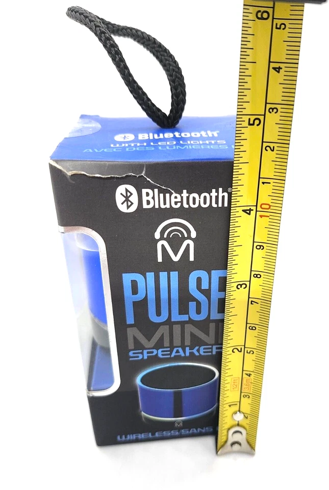 Nuevo Mini Altavoz Mental Beats Bluetooth Pulso Negro con Luces LED Caja Abierta Foto 3 de 4