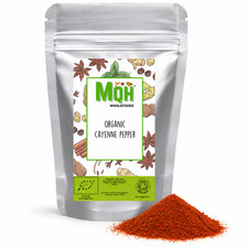 ORGANIC Cayenne Pepper Powder Premium Quality Soil Association Certified 50g-2kg