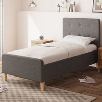 3ft Single Storage Bed by GFW. Dark Gray Ashbourne Side Lift up - solid base