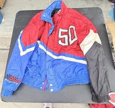 Vintage Ricky Craven Bud Racing NASCAR Jacket XL Red Blue 90s Racing