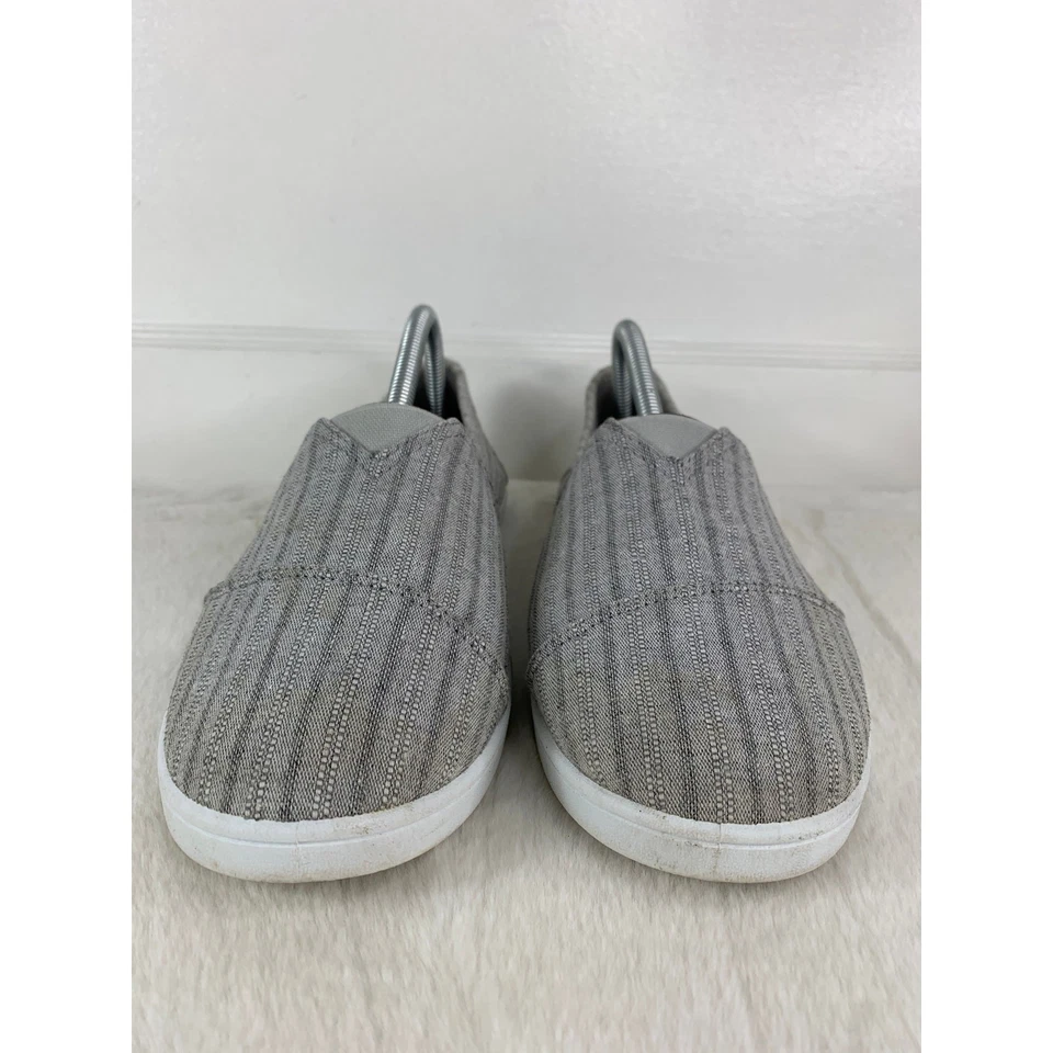 Zapatos planos sin cordones informales de lona grises para mujer talla XXL Foto 2 de 4