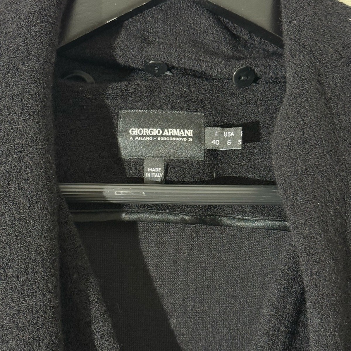Giorgio Armani Black Wool Cape Coat with Detachable Scarf | eBay