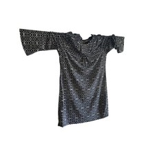 Aryeh Black & White Geometric Print Short Sleeve Dress