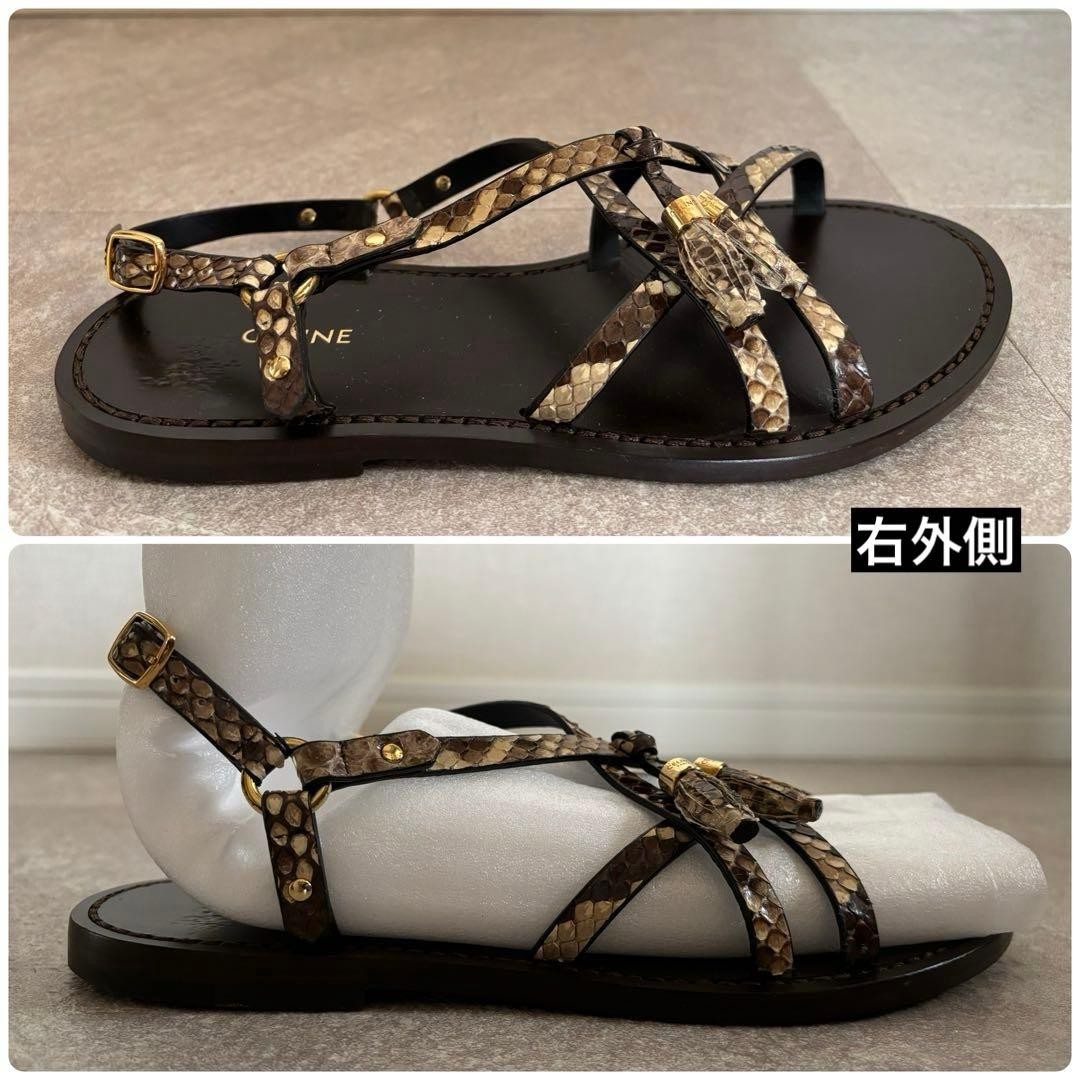 CELINE Python Tassel Sandals 35 - image 9