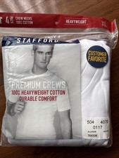 Stafford 4-Pack Mens Heavyweight 100% Cotton ...