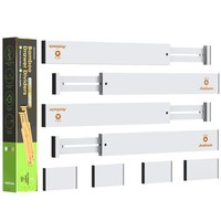 Schubladentrenner Bambus Organizer KüChe Bad Schlafzimmer Verstellbar 43-56 Cm