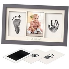 Inkless Hand and Footprint Kit, Boy, Girl, Newborn Keepsake - No Gunmetal Gray