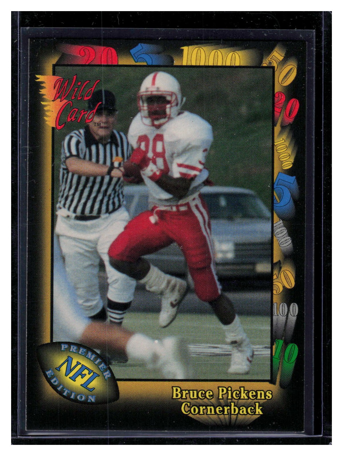 Bruce Pickens Falcons RC 1991 Wild Card