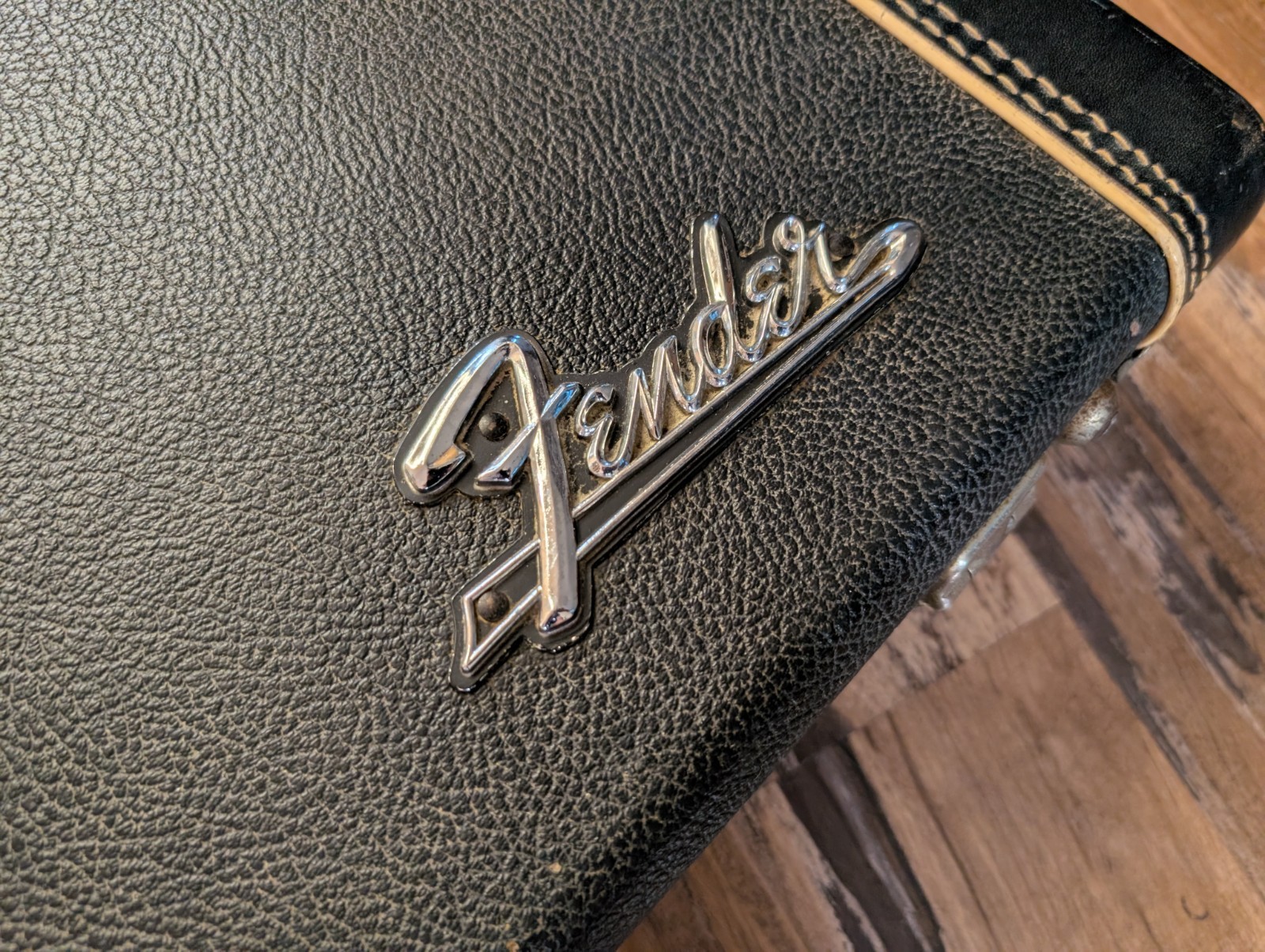 Fender Stratocaster Telecaster Vintage Guitar Case Late 1960s Black Orange Lined