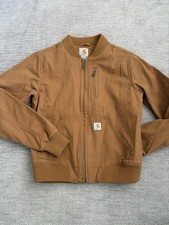 Carhartt Women's Rugged Flex Relaxed Fit Brown Canvas Jacket Size XS 0-2