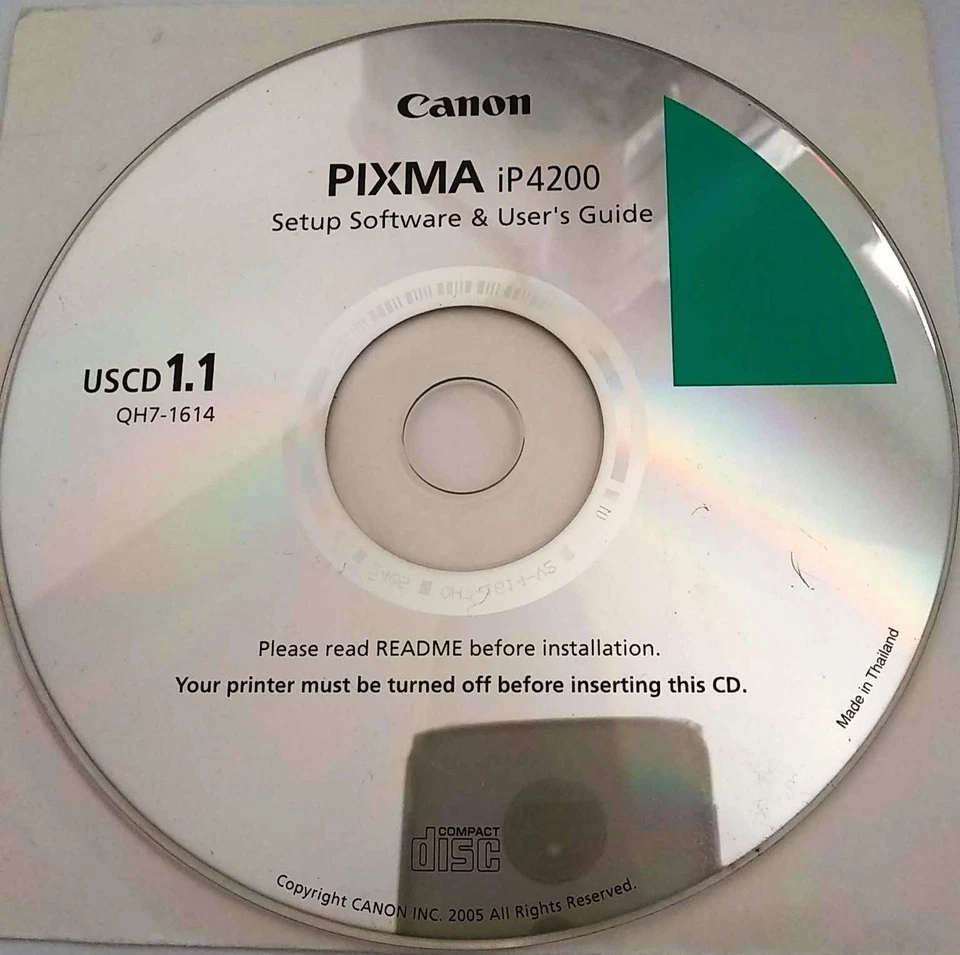 Canon PIXMA iP 4200 Software Setup & User's Guide CD - Image 1 of 1